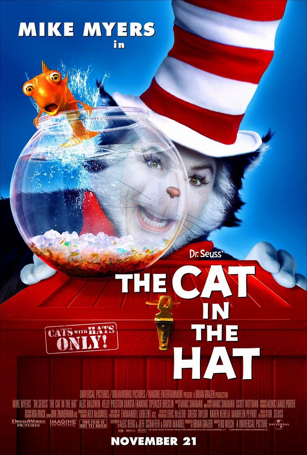 《戴帽子的猫》百度云网盘下载.1080P下载.英语中字.(2003)