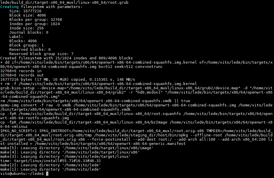Lean openwrt/Lede(x86_x64)编译过程 Lean openwrt/Lede(x86_x64)编译过程